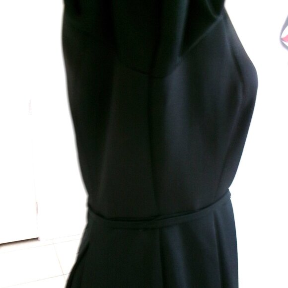 Elie Tahari CITY SCAPE Graphic Print Short Sleeve Dress Stretch 8 Black Whit - Picture 15 of 16